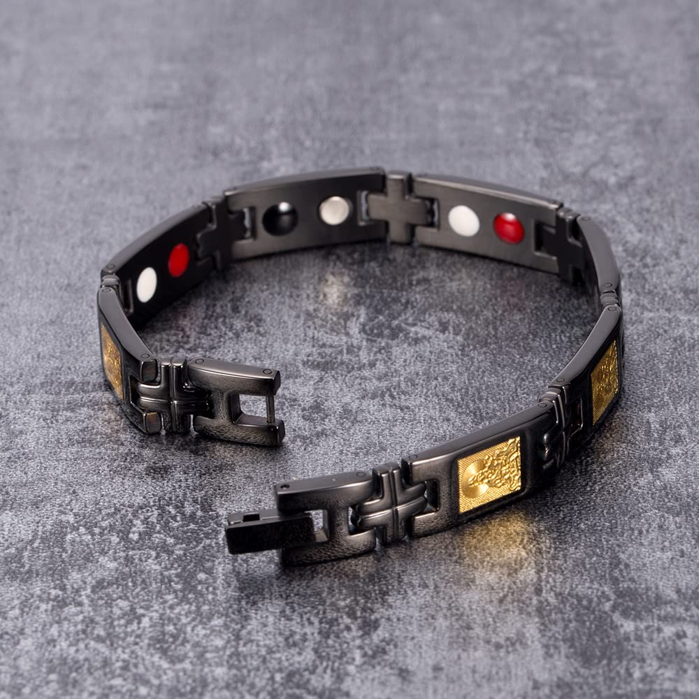 YSJNGF Charm-Armband, Handgelenkband, Goldfolie, Guanyin, Bodhisattva, Buddha-Armband, Germanium-Armbänder für Damen und Herren, Glücks-Magnetarmband, Herren-Geschenk (Farbe: Farbe)