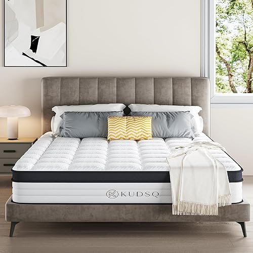 Full Size Mattress 10 Inch, Full Mattress in a Box with Memory Foam and Pocket Spring for Pressure Relief & Comfort Sleep, Medium Firm Feel, Fiberglass Free Bed in a Box/CertiPUR-US