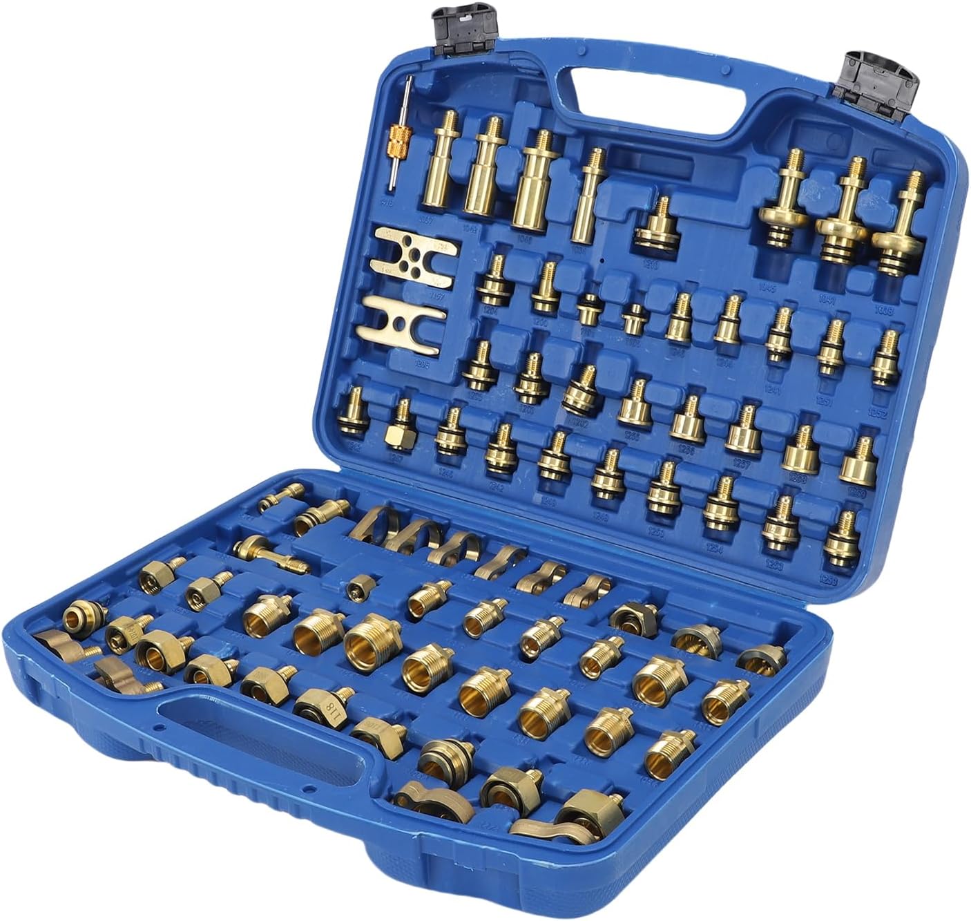 81PCS Automotive Air Conditioning Leak Test Kit, Brass AC Leak Detector Tool for Car AC Repair, with Durable Storage for Mechanics and Enthusiasts