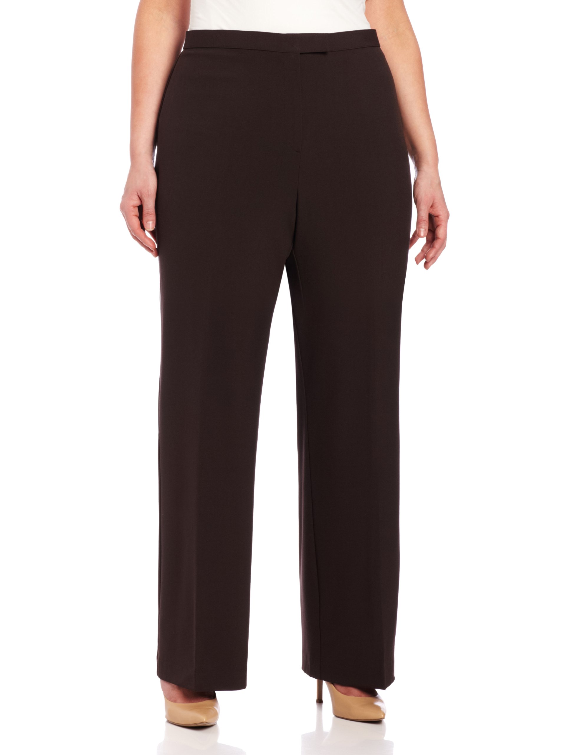 Sag Harbor Women's Plus-Size Slimming-Panel Pant