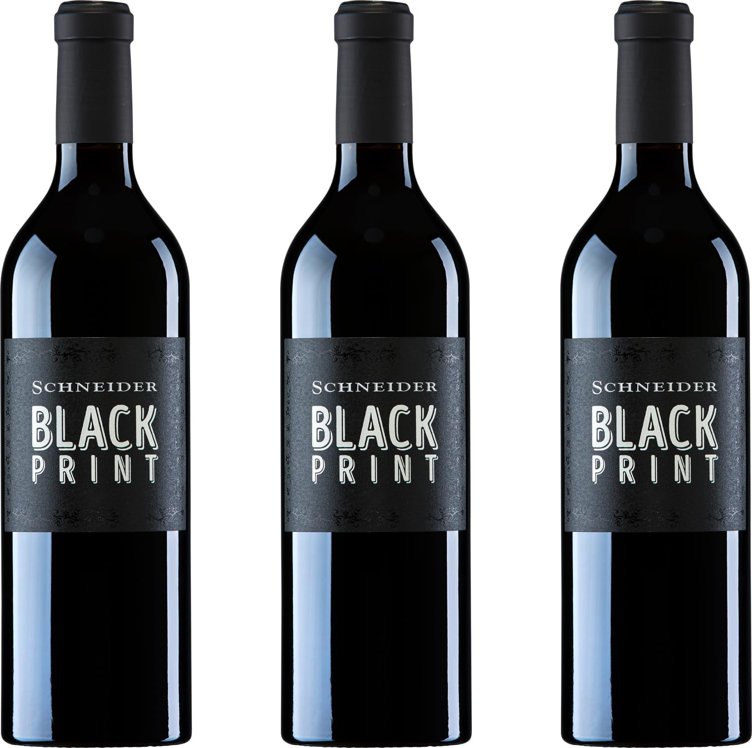 Markus Schneider Black Print, kräftiger Cuvée-Rotwein trocken aus der Pfalz (3 x 0,75 l)