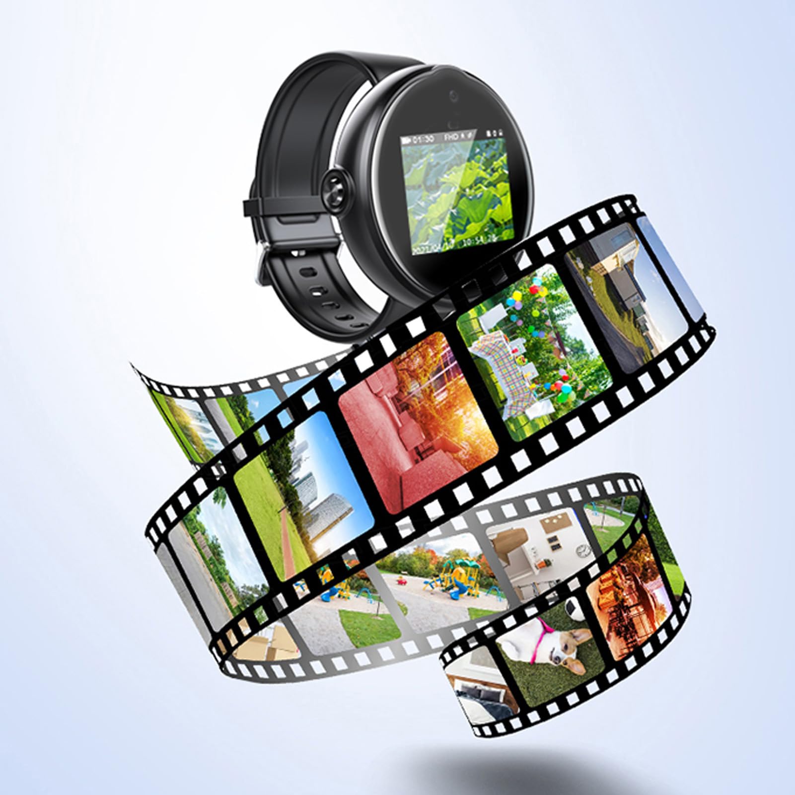 Reloj Grabadora de Voz, AI Inteligente Gran Angular Grabadora de Voz Pulsera Sincronización Tiempo HD Reducción de Ruido para Clase para Reunión (16g)