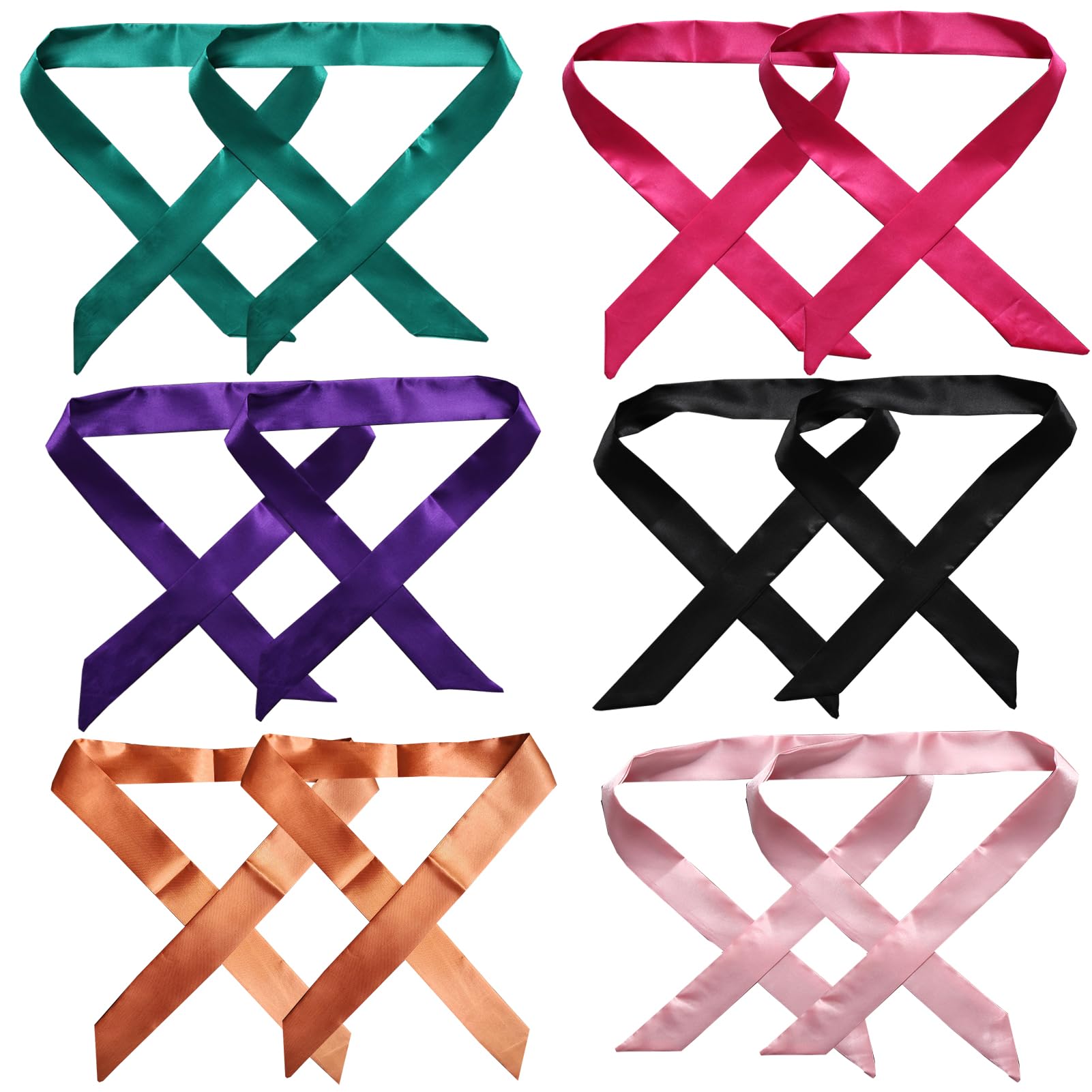 Rozkvika Girls Multi Purse Handle Scarf Handbag Scarf Skinny Purse Scarfs Handle Wrap Ribbon Scarf Purse Handle Cover Wraps Head Band Silk Scarf For Purse Handle Narrow Scarf For Bag Handbag