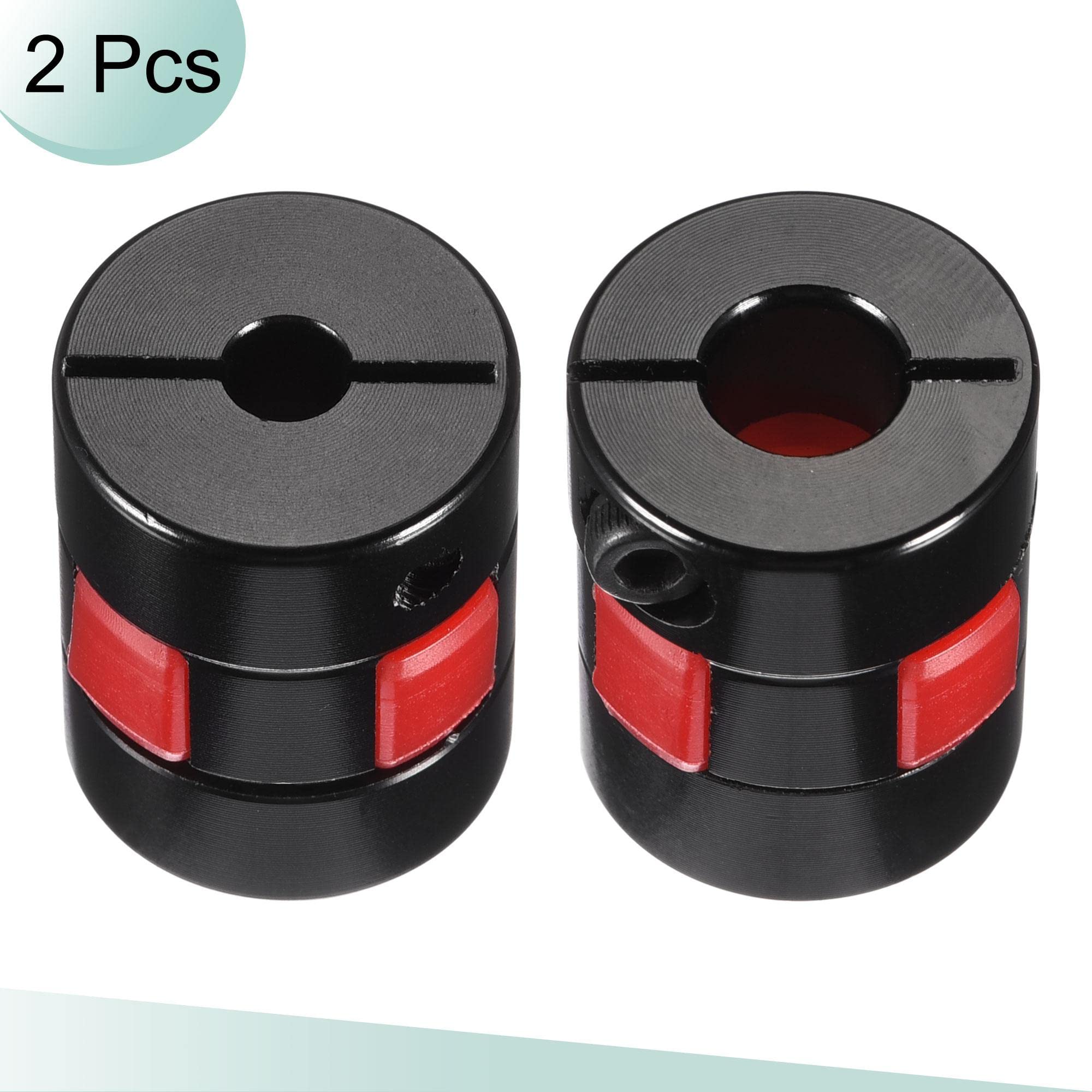 sourcing map Accouplement Arbre 5mm à 8mm Alésage L25xD20 Aluminium Alliage Flexible Coupleur Joint pour ServoMoteur pas à pas Paquet 2