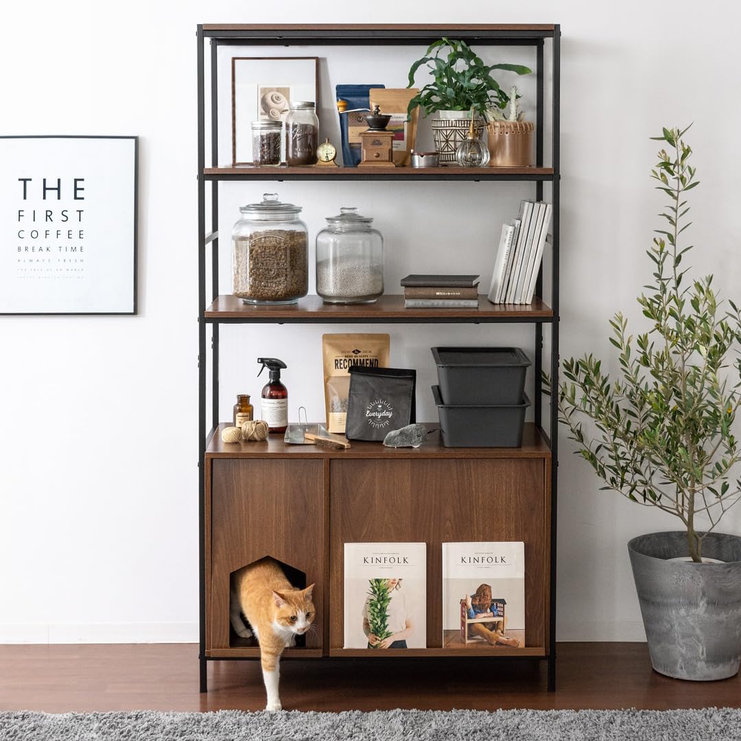 Amazon｜エア・リゾーム ラック シェルフ 棚 収納 猫トイレ 収納