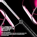 Hundred Carbotek 1000 Badminton Rackets (Pack of 2) | Superlight Head-Heavy Racket for Smash Power | Slim Shaft, Carbon Graphite Shaft & Curve² Frame for Better Sweet Spot (White/Pink) gallery image