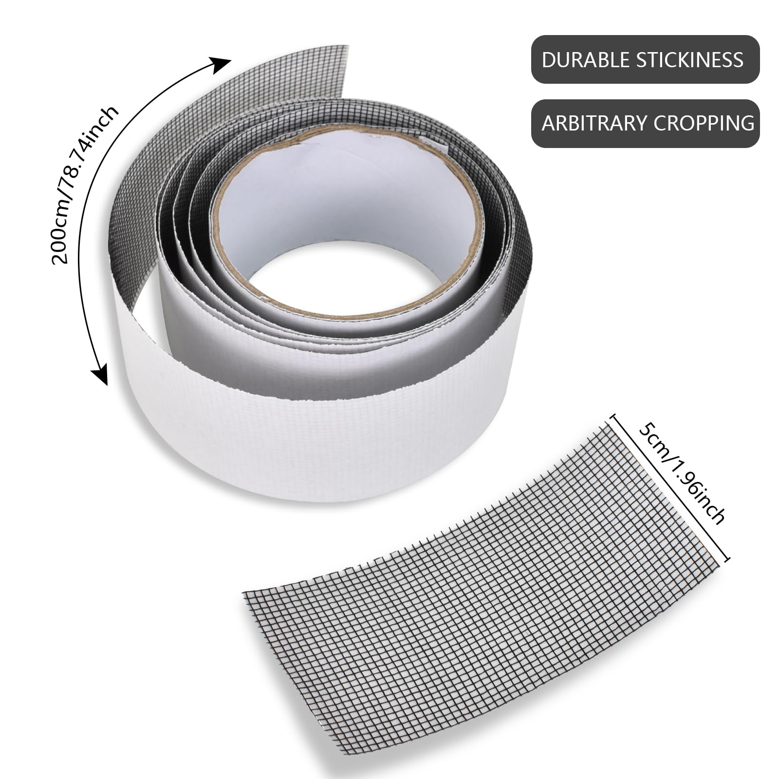 Nastro Ripara Zanzariere In Fibra Di Vetro - 50 Mm X 5 M, Autoadesivo, Per Finestre E Porte