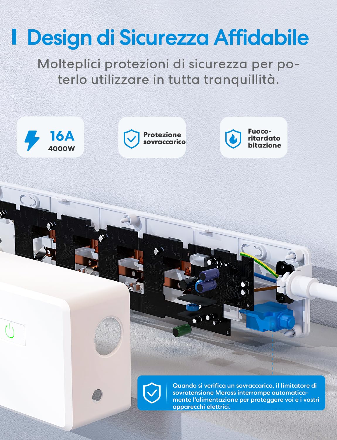 meross Ciabatta con HomeKit smart alexa - Multipresa wifi Intelligente con 4 Schuko 4 Porte USB Funzione timer protezione da sovraccarico Compatibile con Apple HomeKit, Smartthings, Google Assistant