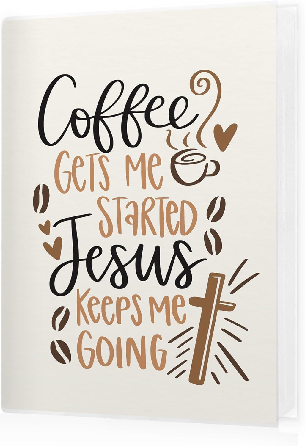 Coffee and Jesus Photo Album 4x6, Coffee Gets Me Started Jesus Keeps Me Going Christian 18 Pockets Small Picture Memory Photo Album for Family Anniversary Travel Vacation
