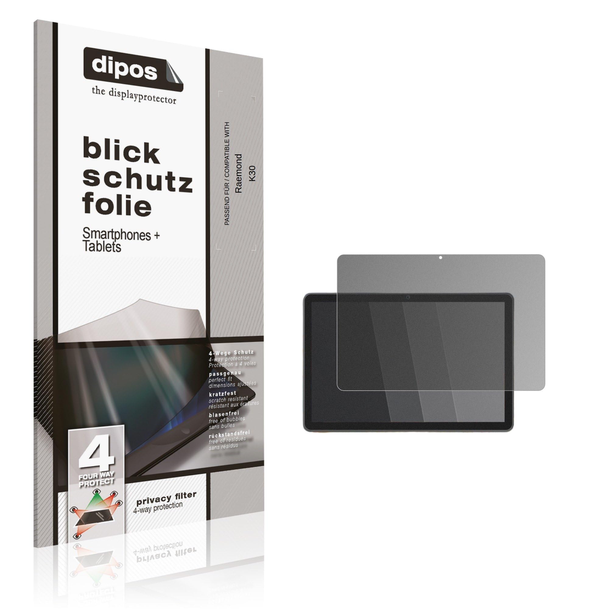 dipos Protector de Pantalla Antiespía para Raemond K30