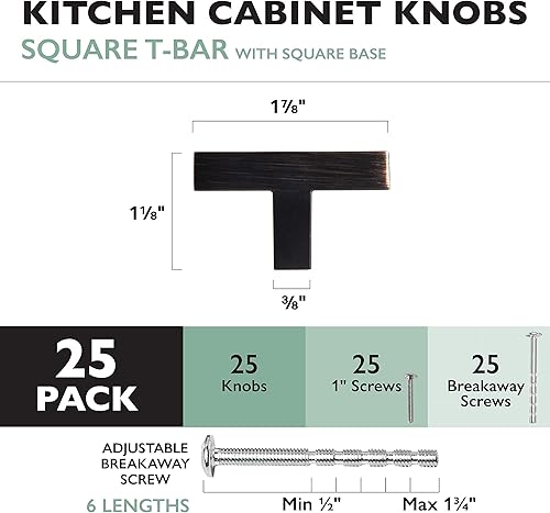 Miniatura 5 de Ilyapa - Pomos para gabinete  muchos estilos diferentes y cantidades de paquete para elegir.