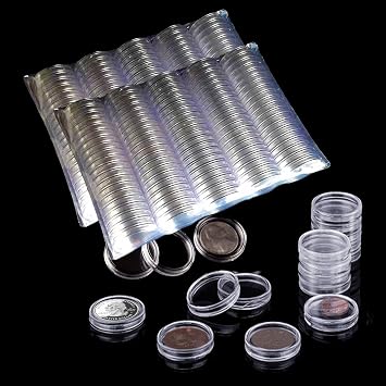 25mm Coin Capsule Perfect fit for Board Game Token Holder,U.S. Quarters Coin Holder Capsules 24.26mm, Coin Holder for Collectors 200