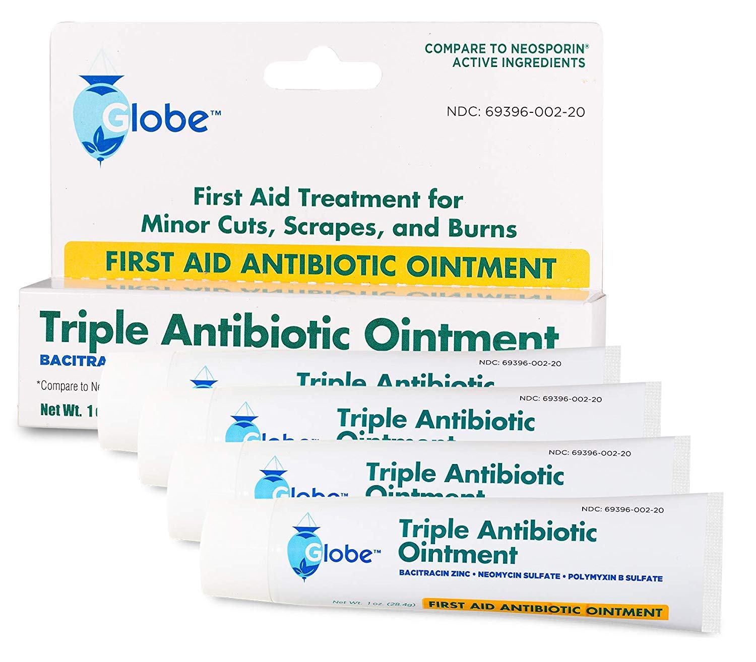 Buy Globe Triple Antibiotic First Aid Ointment, 1 oz, First Aid Antibiotic Ointment, 24Hour