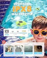 Vista 6 de BALDR Termómetro flotante de fácil lectura, termómetro solar para piscina con pantalla digital, IPX8 impermeable para jacuzzis, inmersión fría