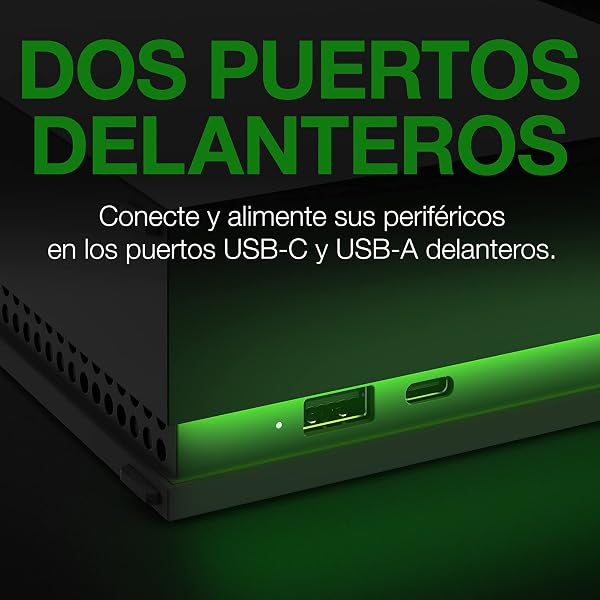 Seagate Game Drive Hub 8TB, Disco Duro Externa HDD, USB 3.2 Gen 1, Puertos USB-C y USB-A Dobles, certificada para Xbox, con iluminación LED Verde Xbox y Servicios Rescue (STKW8000402) - 5