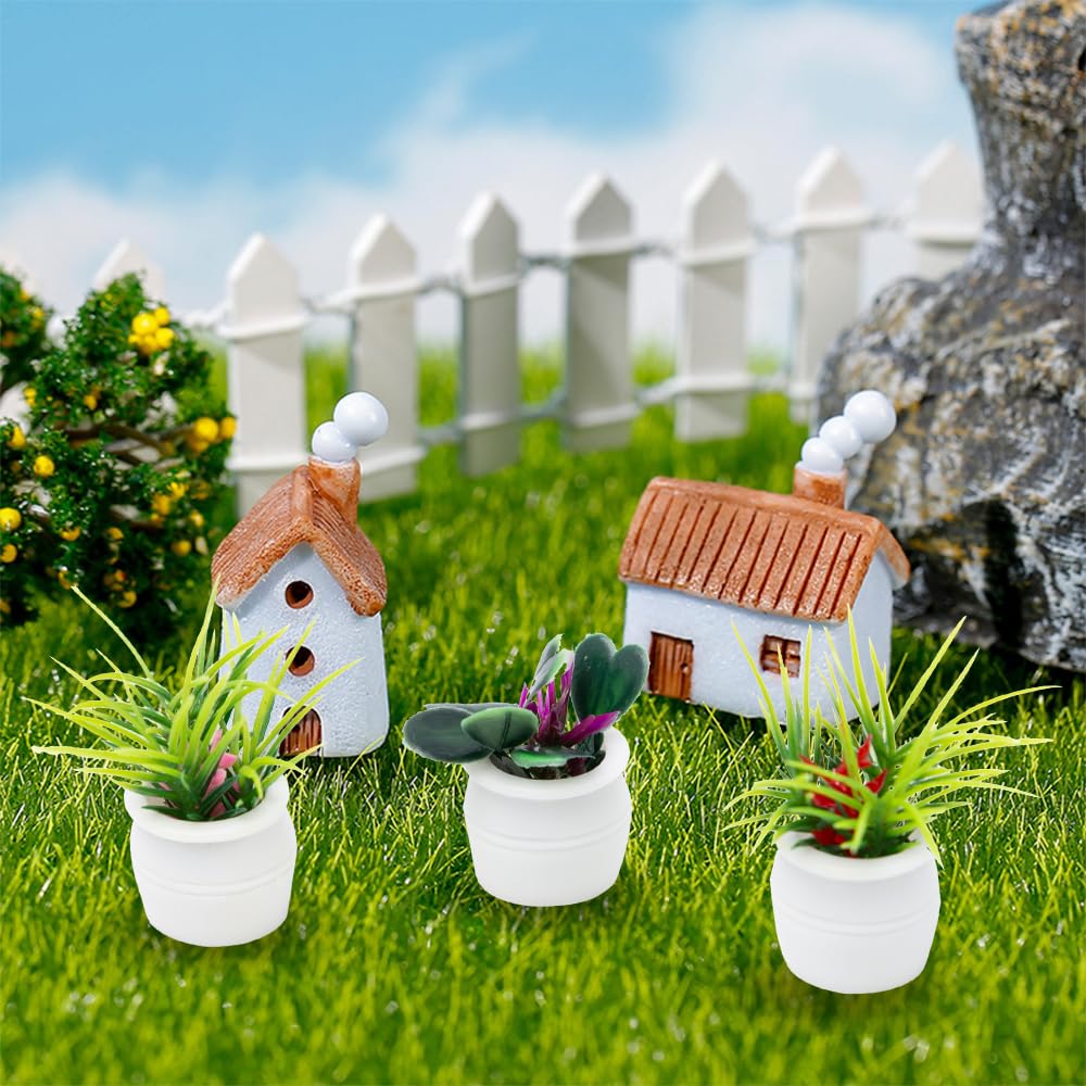 LunarCharm 100 Stück Miniatur Blumen | Resin Deko Für Puppenhaus & DIY Projekte