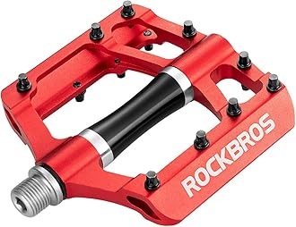 Rock BROS Mountain Bike Pedals MTB Pedals Bicycle Flat Pedals Aluminum 9/16" Sealed Bearing Lightweight Platform for Road Mountain BMX MTB Bike