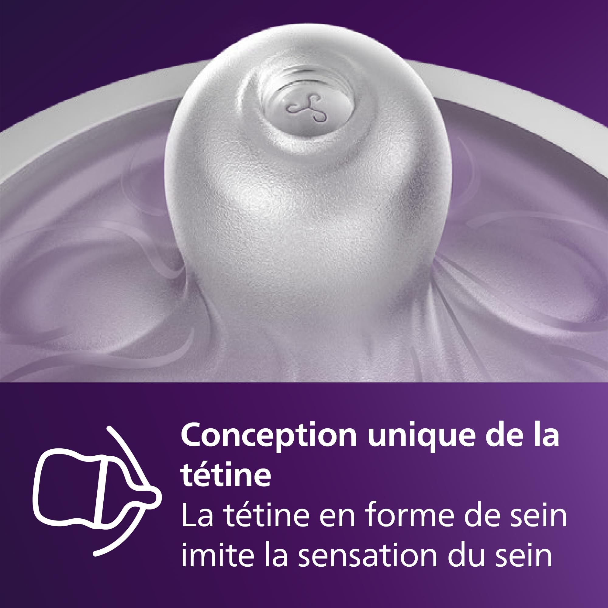 Philips Avent Lot de 2 tétines pour biberon à Réponse Naturelle 0% BPA, Débit 5 pour Bébé de 6 mois + (modèle SCY965/02) - 3