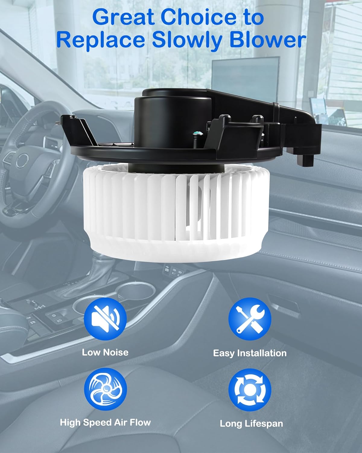 AC Blower Motor Fan 700215 Compatible with Dodge Journey 2014-2020,for Lexus ES300h 2013,for ES350 2010-2012,for Toyota 4Runner/Avalon/Camry Front Automotive Replacement Heater Blower