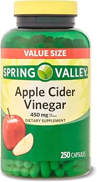 KP+ Apple Cider Vinegar 450 mg | Dietary Supplement | 250 Capsules | Pack of 1