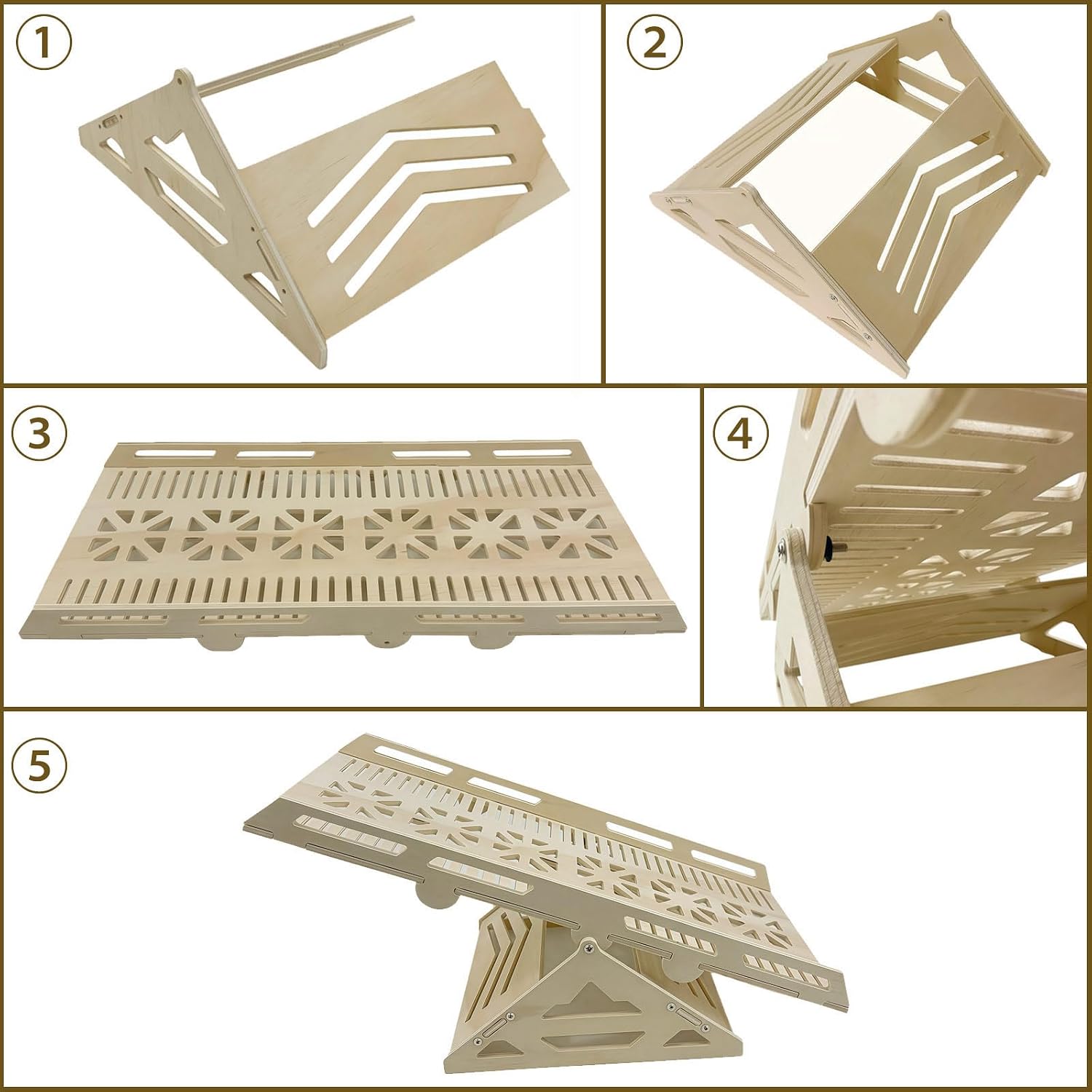 RC Wooden Balance Ramp Platform, Seesaw Obstacle Board Compatible with 1/18–1/24 RC Crawlers