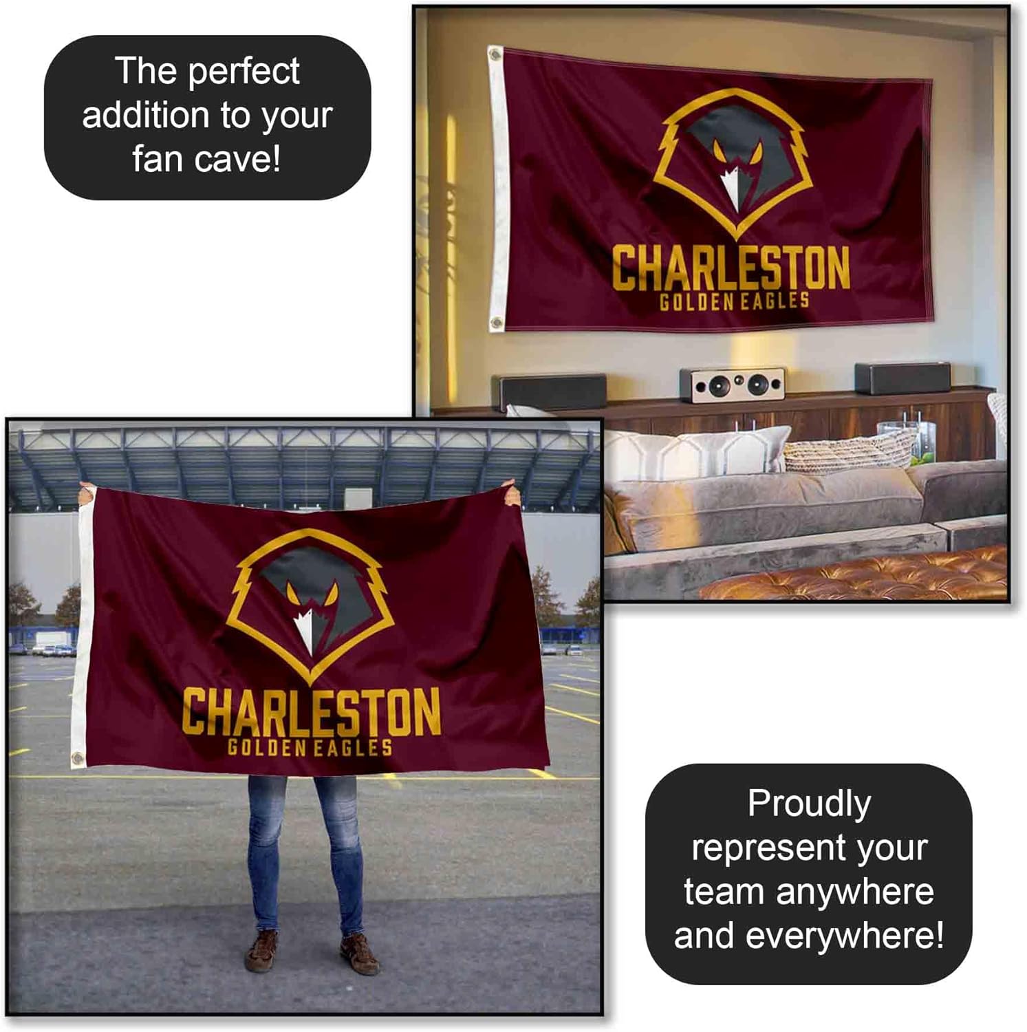 Charleston Golden Eagles Flag - Image 5