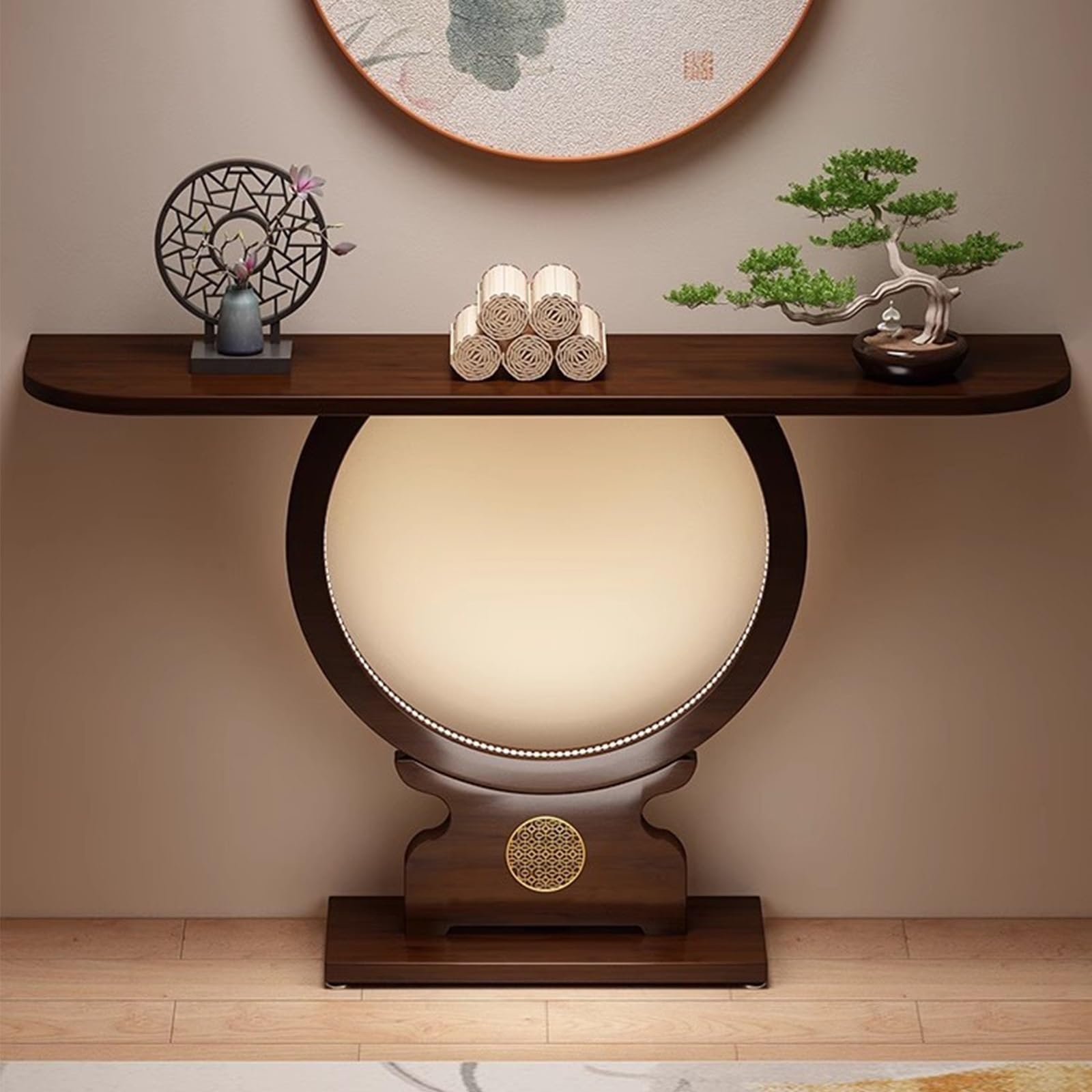 Stół konsolowy, stół wejściowy, styl retro do salonu, korytarza, łatwy montaż, 80 cm