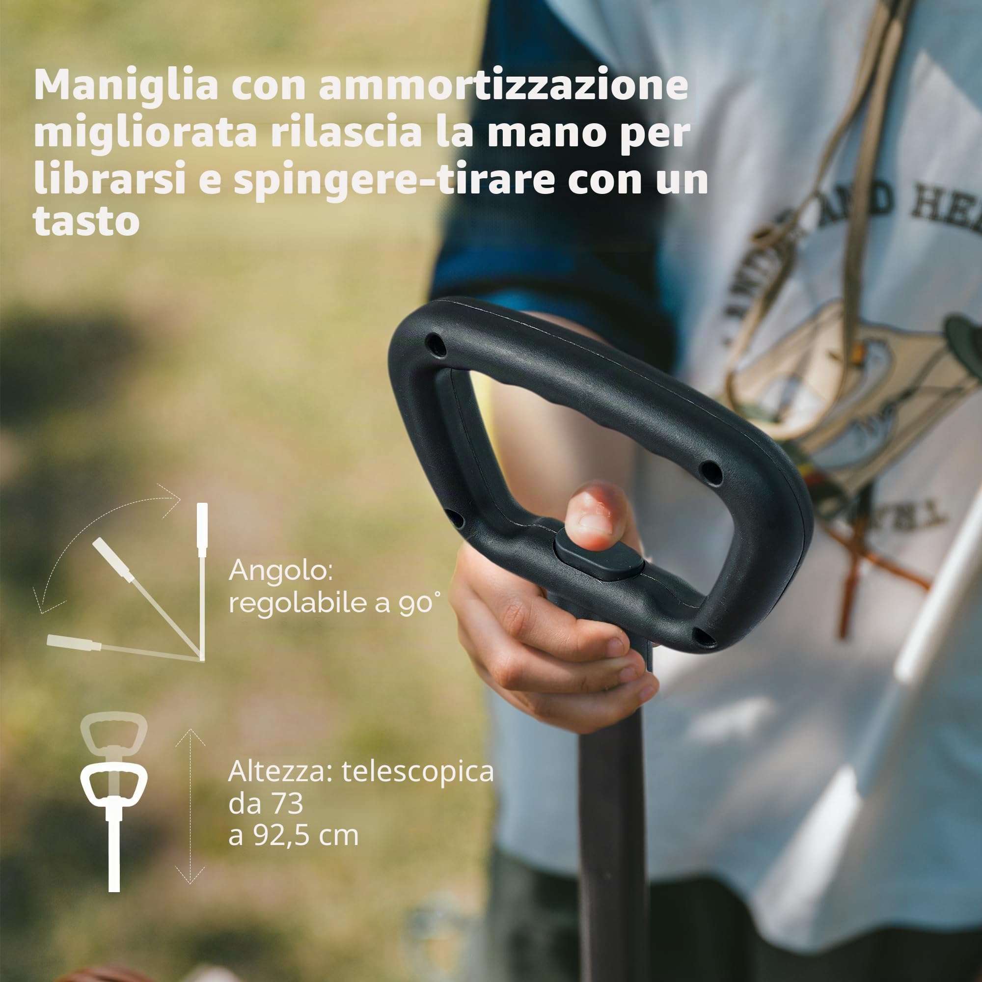 Naturehike Carrello da giardino pieghevole, carrello porta attrezzi da spiaggia adatto a tutti i terreni, con pneumatici larghi girevoli a 360 gradi, portata 120 kg, adatto per campeggio(Marrone 50L)