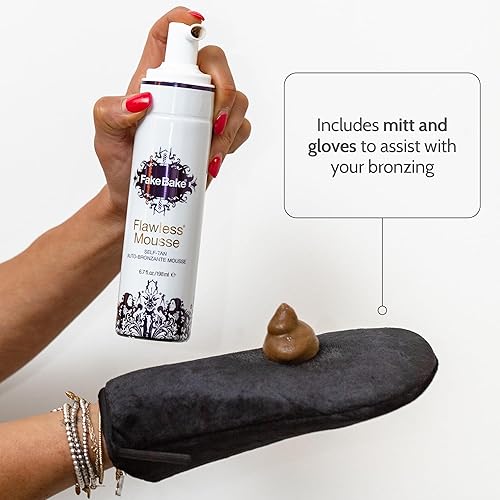 Miniatura 3 de Fake Bake Mousse autobronceador impecable, sin rayas, brillo natural de larga duración para todos los tonos de piel, mujeres y hombres, bronceador