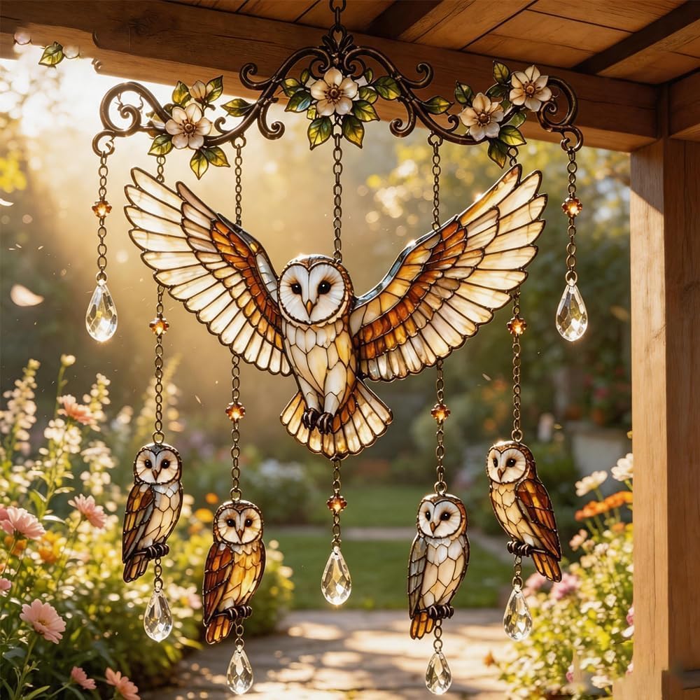 QUNZIDRESS Graceful Hummingbird Wind Chime, Wind Chimes for Outside, Outdoor Windchimes, Colorful Bird Memorial Garden Yard Decorations for Outside, Birthday Gardening Gifts for Women Grandma