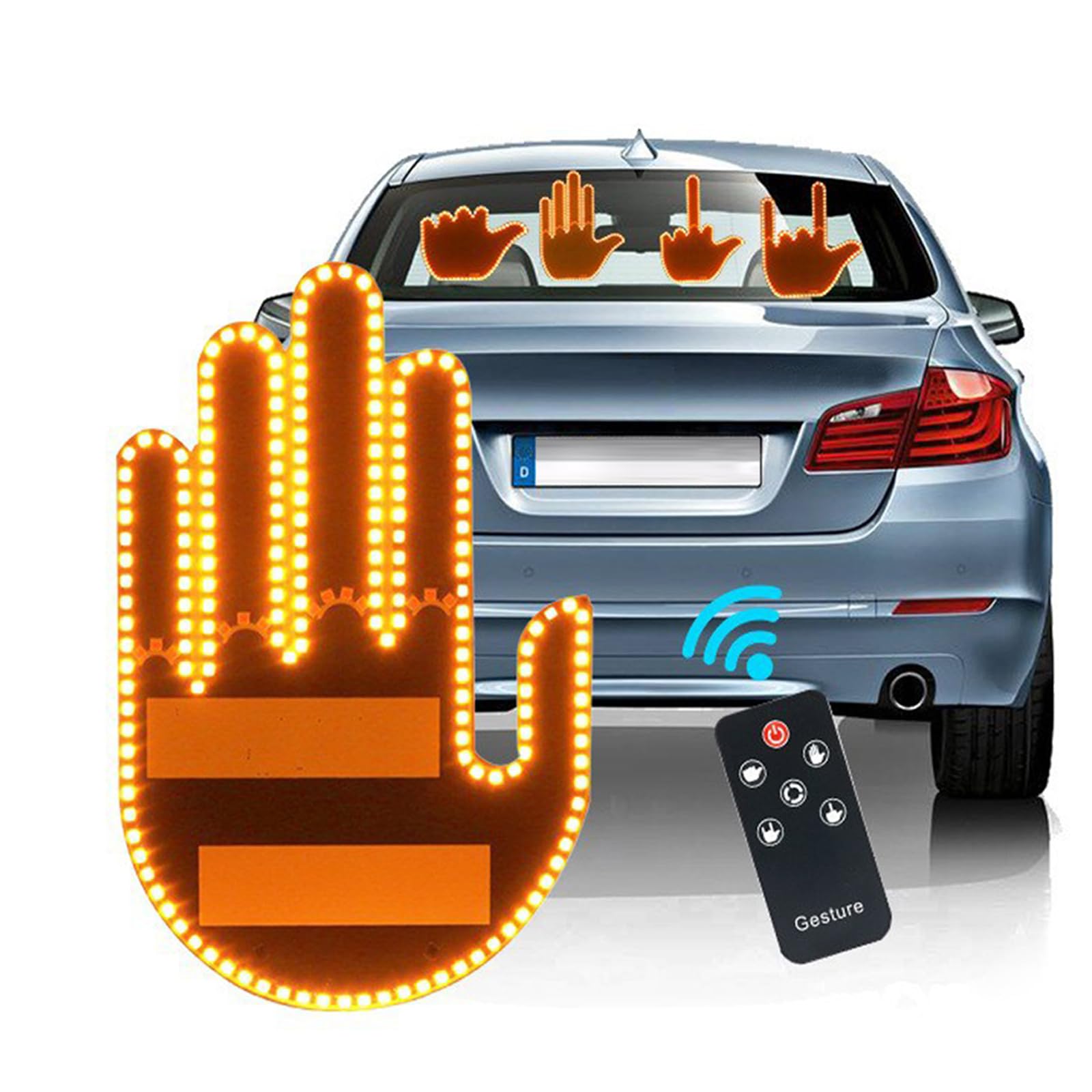 Road Mate Official Hand Light - Led Finger Flicker Mood Signal Light With Remote (4 Modes for Women)