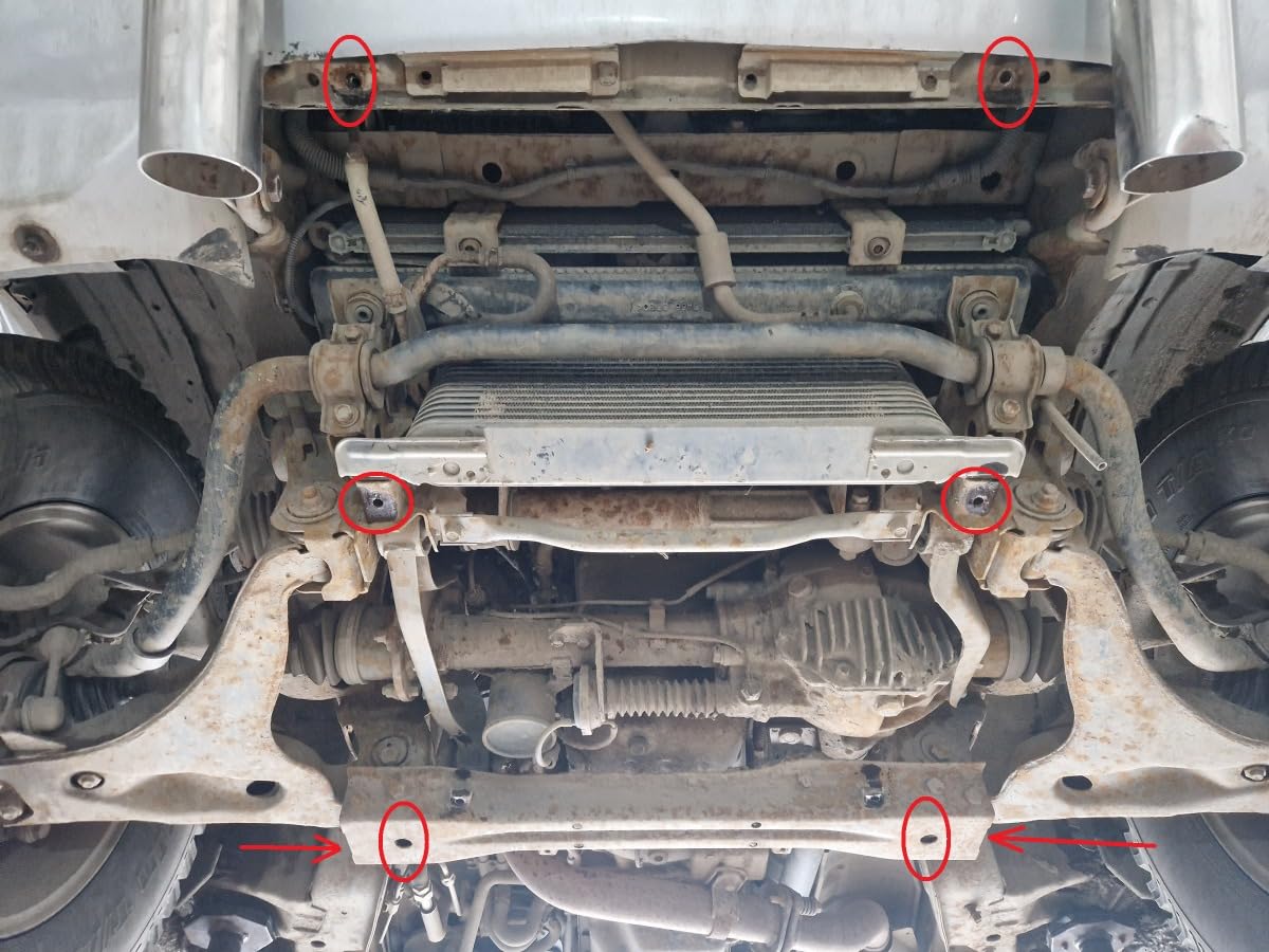 compatibile con Piastra paramotore di acciaio Mitsubishi Pajero 3 V60, V70 Vers 2.0 1999-2007