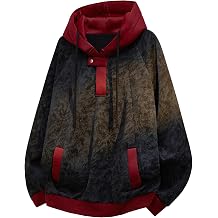 GURUNVANI Mens Color Block Tie Dye Print Hoodie Vintage Streetwear