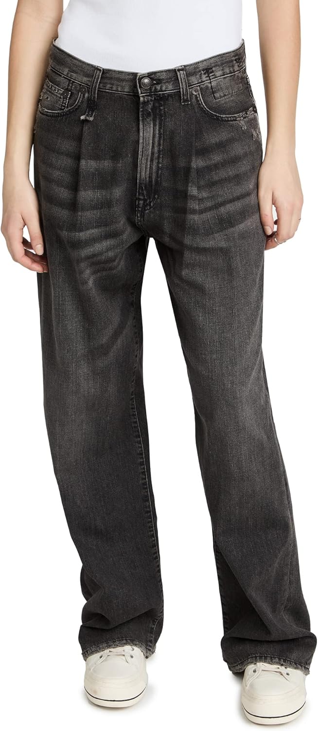 R13 Women's Damon Pleated Wide Leg