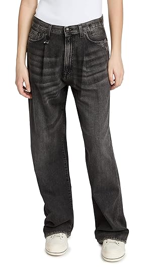R13 Women's Damon Pleated Wide Leg, Ellery Black, 23 at Amazon