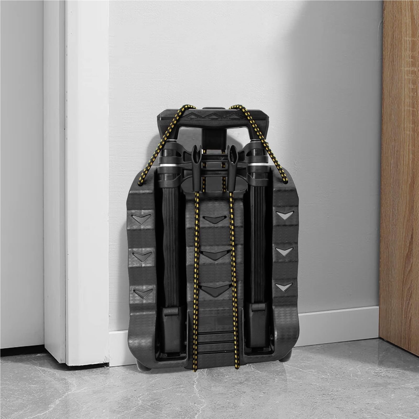 Carrello Mano Carrello Portabagagli in Alluminio con Maniglia Telescopica Piattaforma Trasporto