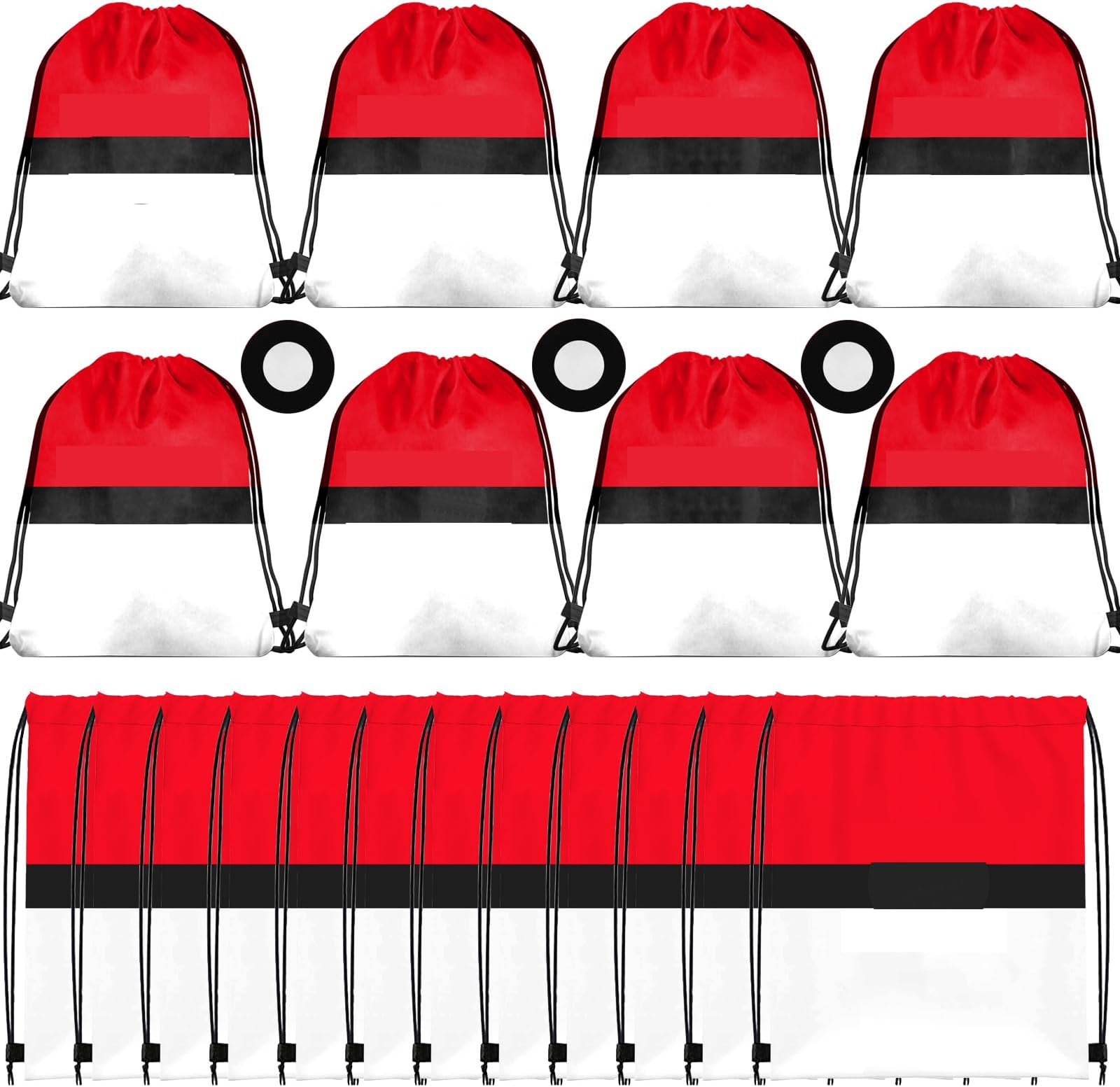 12 Pieces Video Game Candy Drawstring Bag Drawstring Goodie Favor Bags for Kids Cartoon Birthday Party Decorations(10.6 x 13.7 Inch)