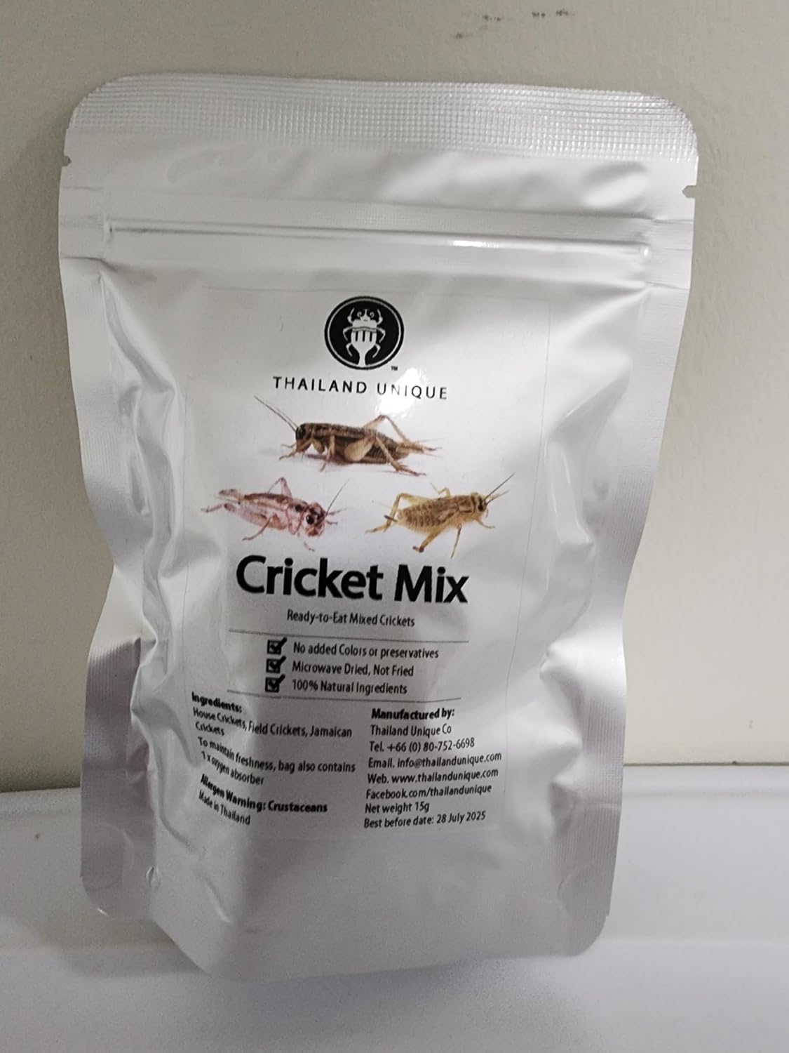 Thailand Unique Mixed Crickets Insects 15G Bag of Insects for Human Consumption
