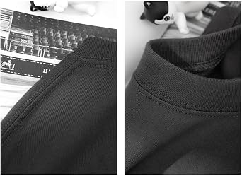 Heavyweight 300GSM Long Sleeve T-Shirt for Men 100% Thick Cotton Pro-Club Style Crewneck Premium Urban Streetwear Essential