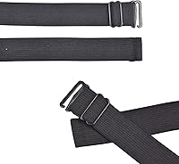 Vista 5 de 10 bandas elásticas ajustables negras para hacer accesorios de gorra de peluca (1 x 12 pulgadas)