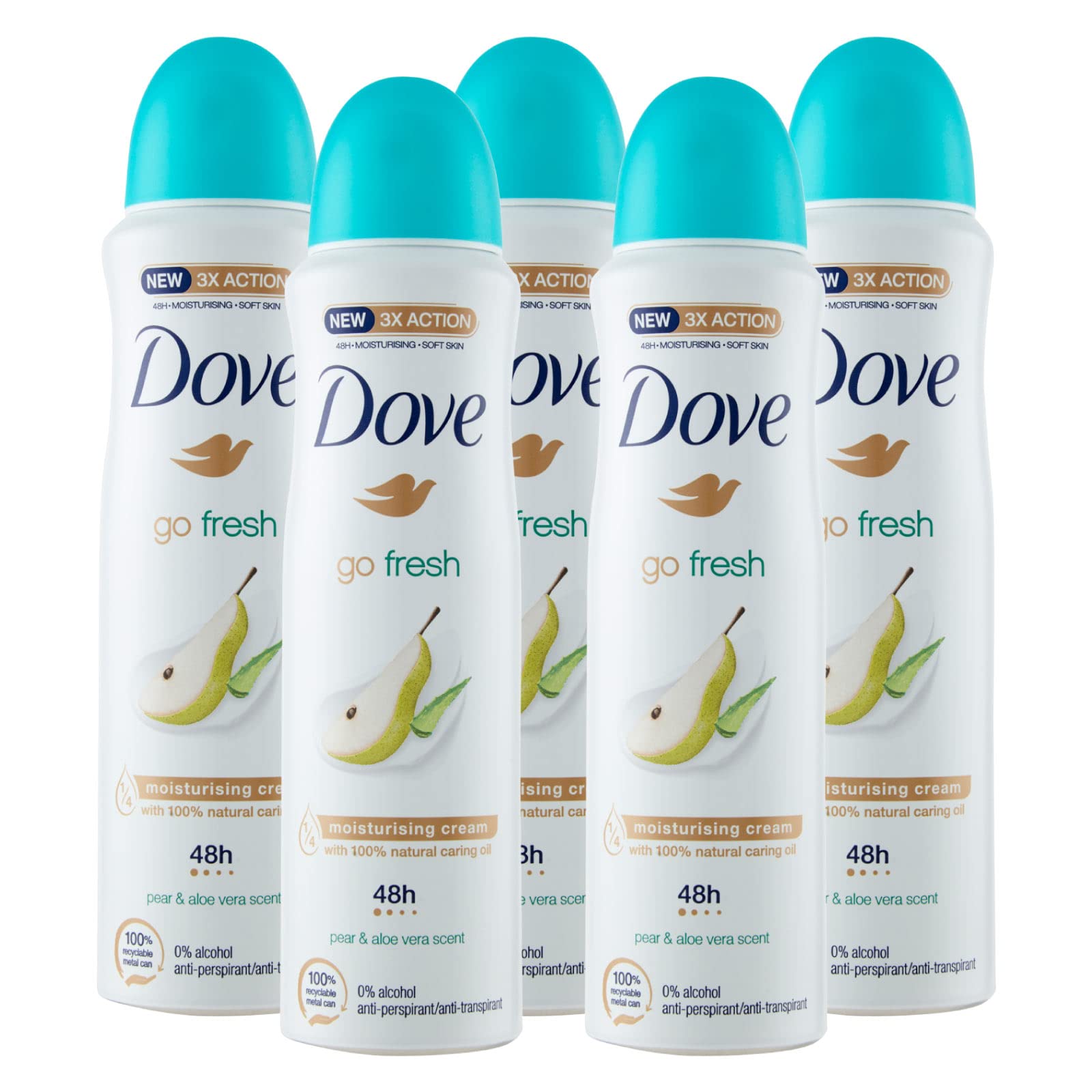 Dove Invisible Dry Deo-Spray 150 Ml - Anti-Transpirant Ohne Weiße Rückstände, Mit Birne & Aloe