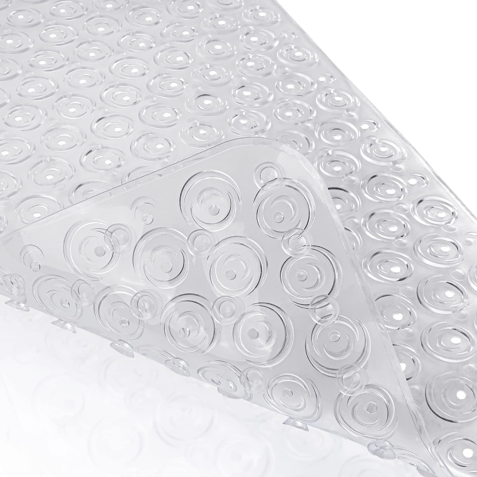 Yimobra Original Non Slip Bath Mats for Tub with Suction Cups and Drain Holes, Machine Washable, BPA, Latex ,Phthalate Free, Bathtub Mats, 70 x 41 cm, Clear