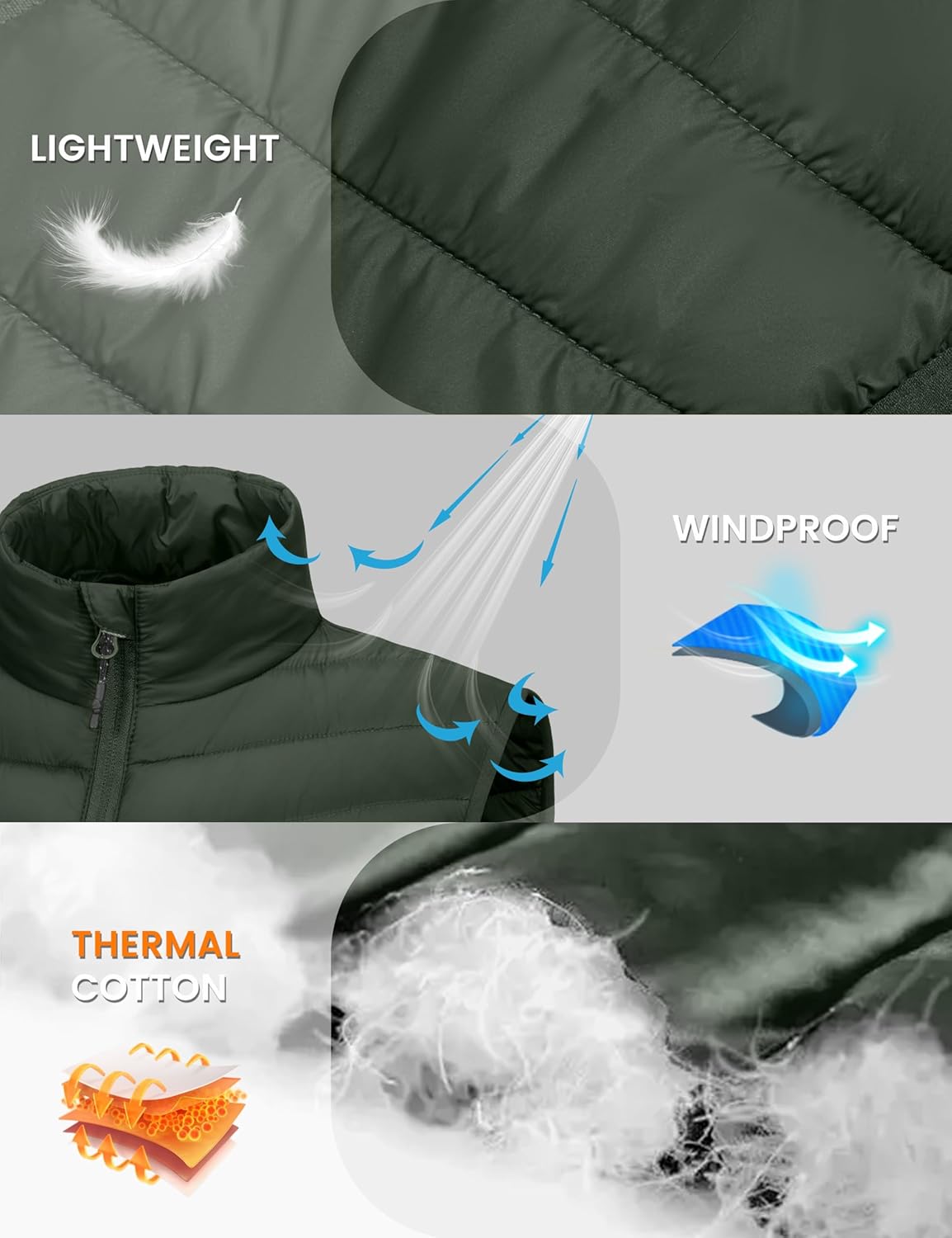 Little Donkey Andy Women's Lightweight Packable Puffer Vest Outerwear Warm Sleeveless Winter Jacket for Golf Hiking - Image 5