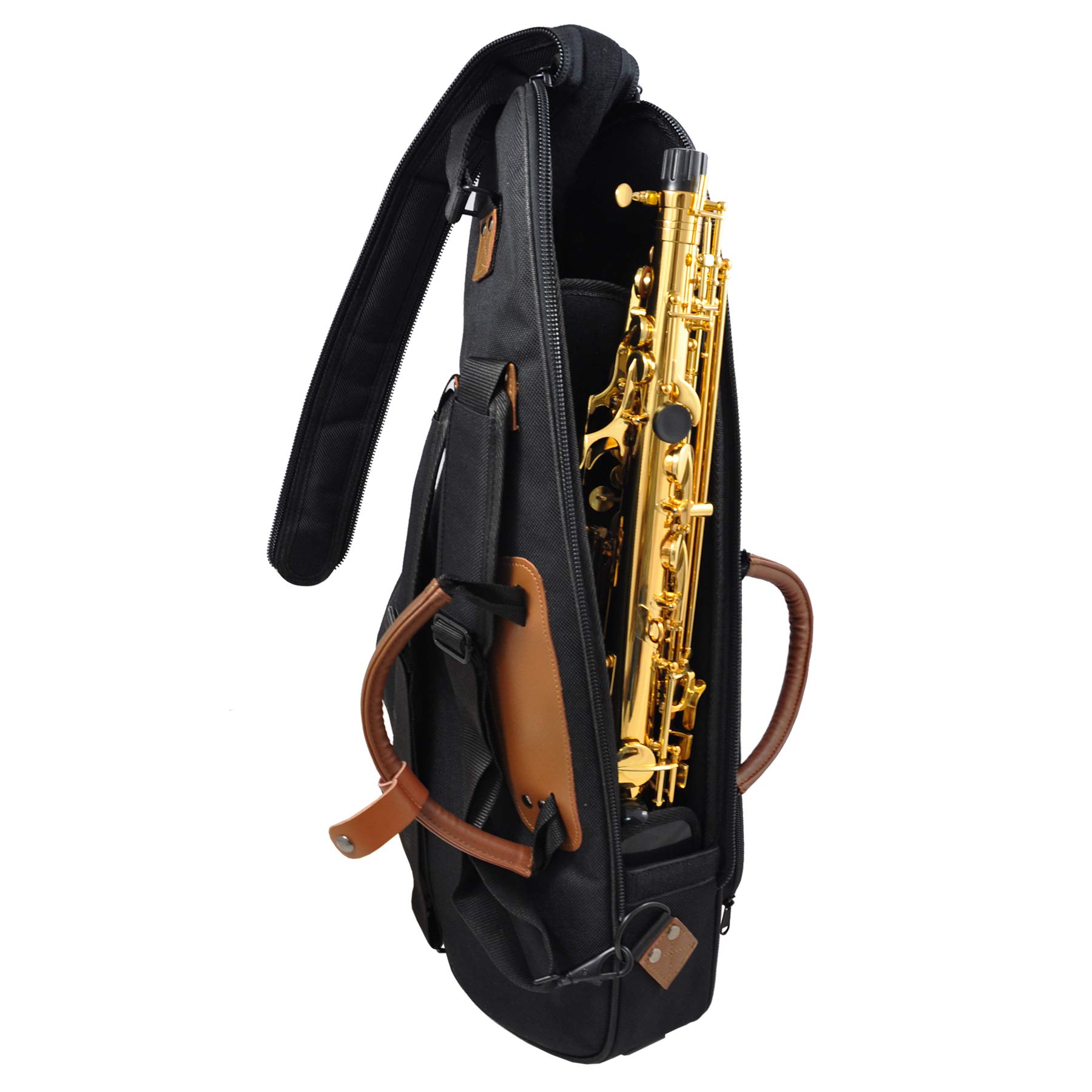 Soundman Gigbag pour Saxophone Alto - Fonction Sac à Dos - avec Poche d'accessoires volumineuse - Étui pour Saxo