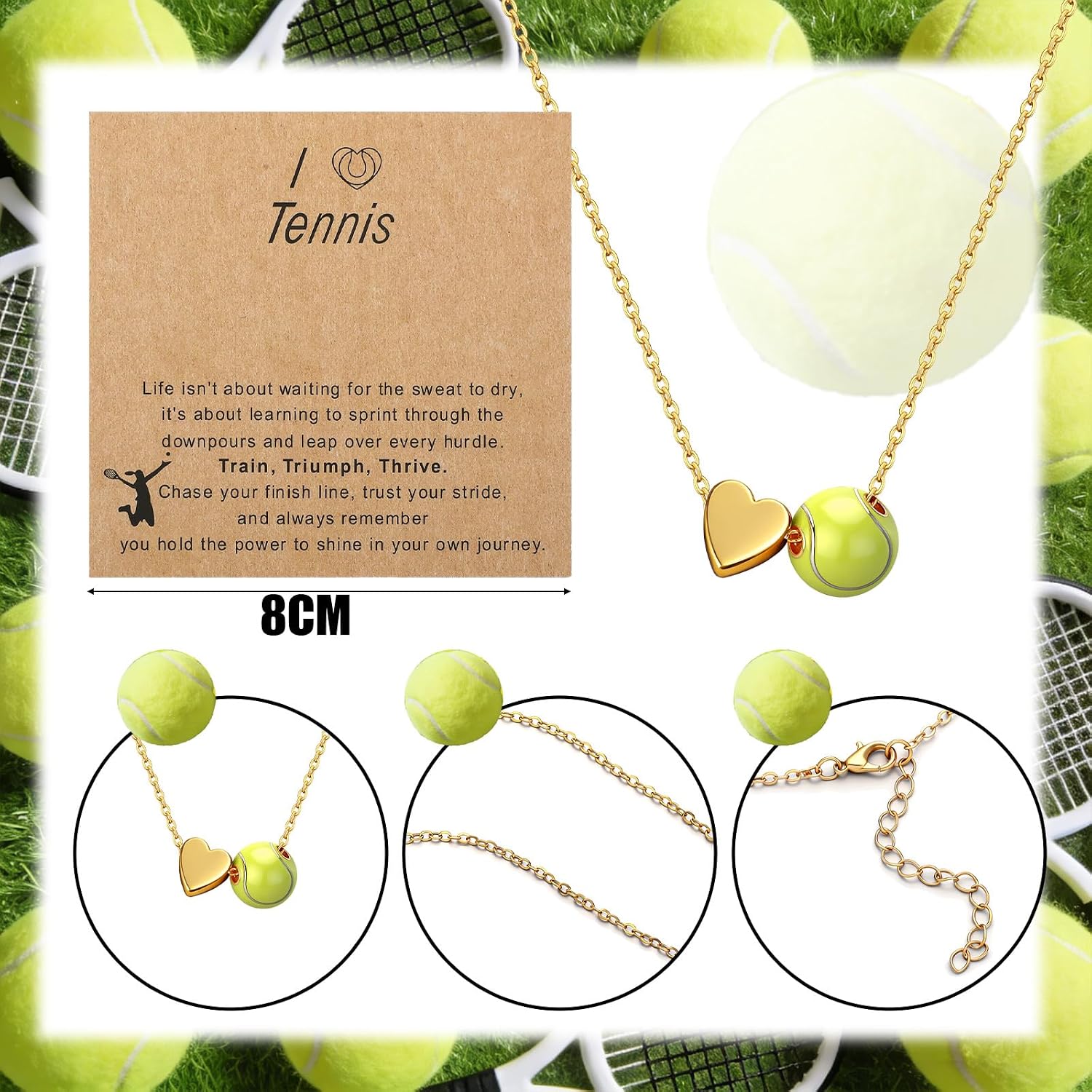 Liliaafar 20 Set Volleyball Football Softball Soccer Tennis Necklace Gift image 3