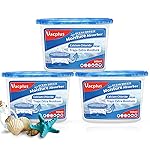 Vacplus Moisture Absorbers - Dehumidifiers for Closet, Efficient Humidity Absorber Boxes Collect Excess Moisture for Bathroom, Kitchen, Study, Ocean Fragrance, 3 Pack