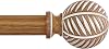 HTZON Wooden Curtain Rods 72 to 145 Inch Boho Curtain Rod Adjustable Long Curtain Rod Wood Grain Leaves Window Curtains Farmhouse Rustic Heavy Duty Curtain Rods Brown