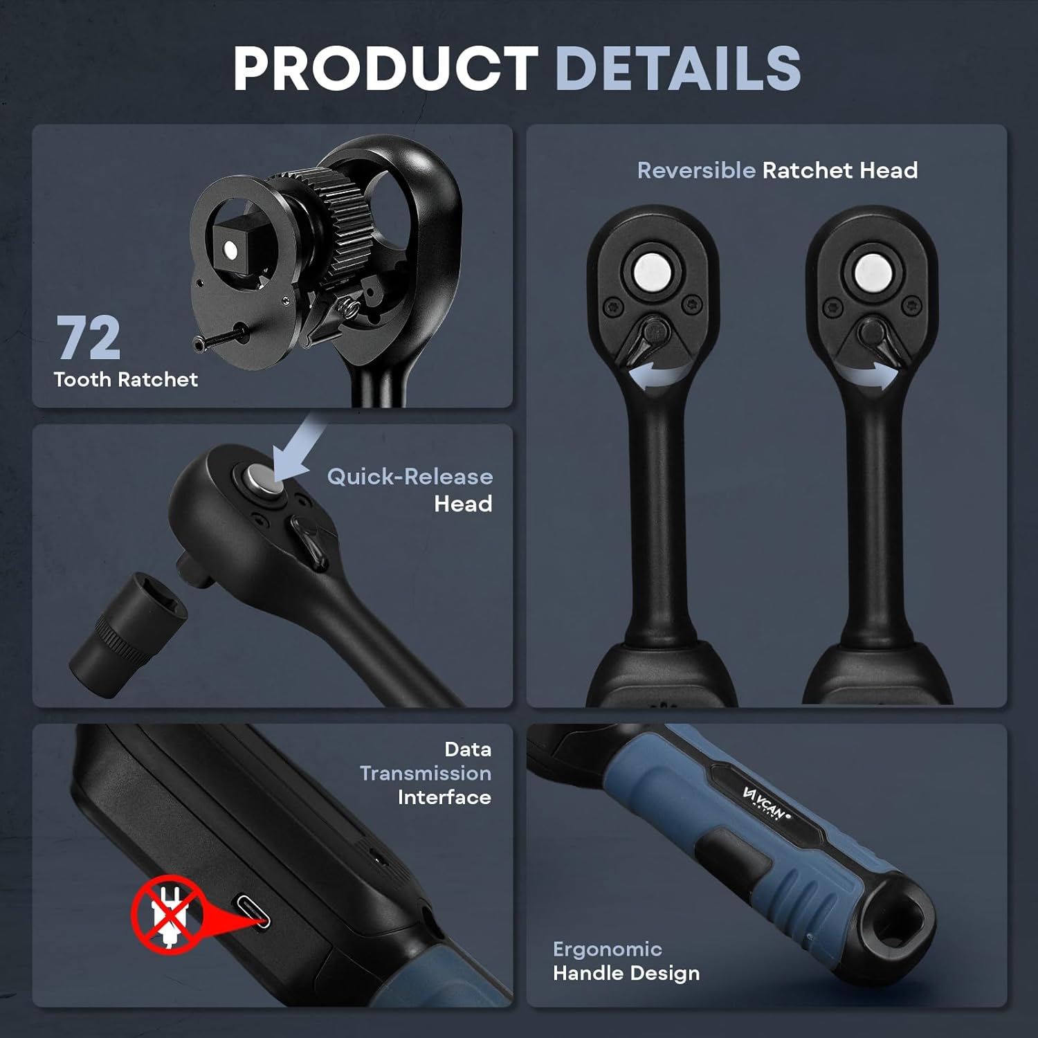 3/8 Torque Wrench Digital (5.02-99.6 Ft.Lb)±2% High accuracy Spark Plug Socket & Tire Inch Pound Torque Wrench 3/8 Drive with Buzzer and Colorful LED Indicator&Track Mode for Moto Auto Car