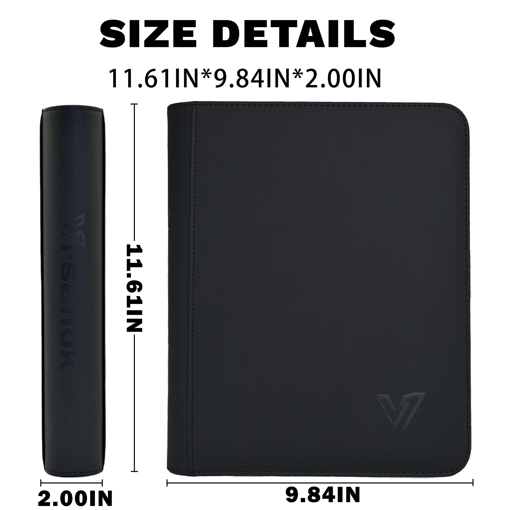 Amazon.com: Vrsanok Toploader Binder 4 Pocket,Holds 128 Top