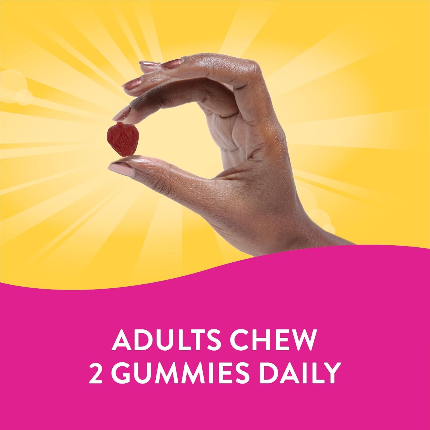Nature's Way Alive! Hair, Skin & Nails Gummies, with Biotin and Collagen, Beauty Support*, 60 Strawberry Flavored Gummies